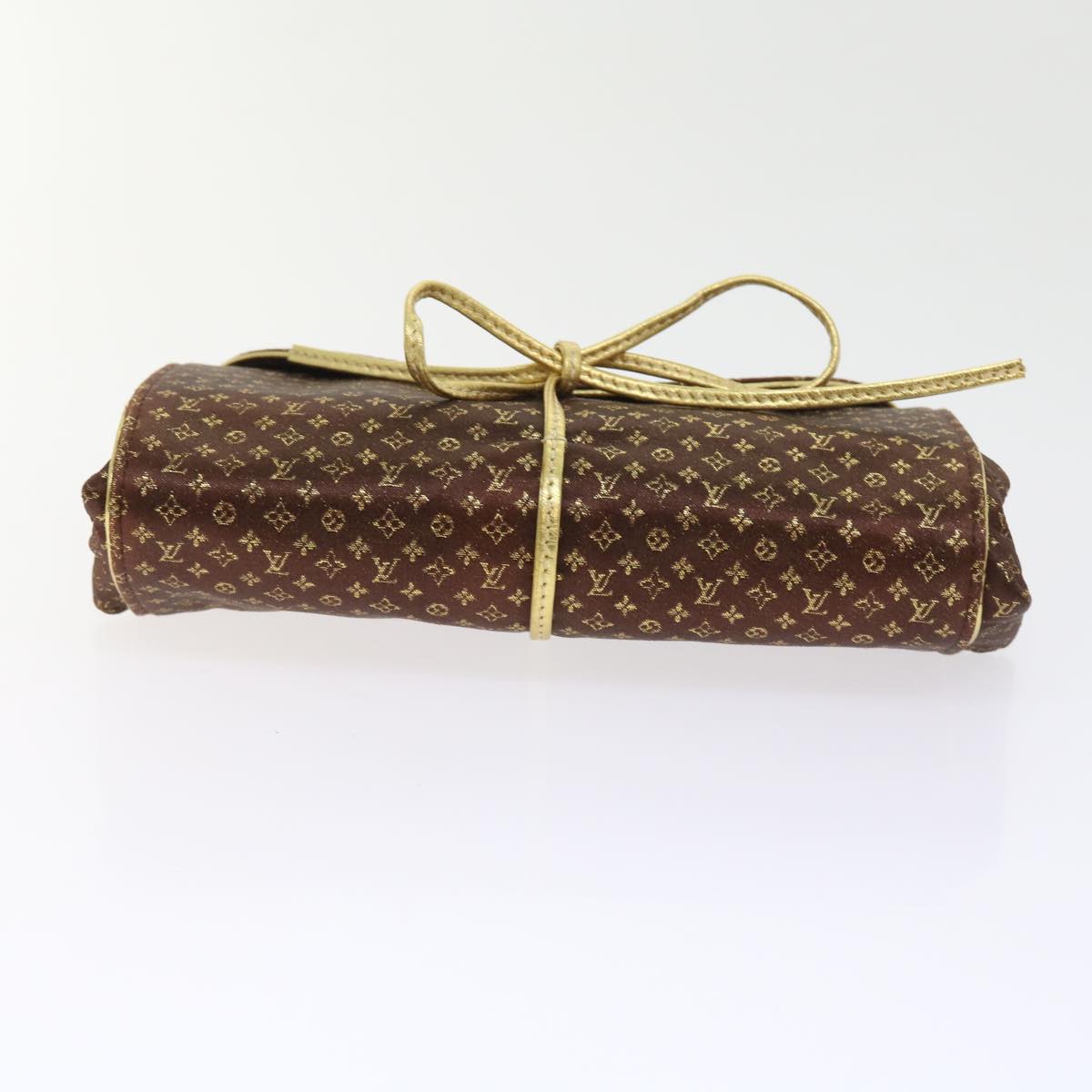 LOUIS VUITTON Monogram Satin Trousse Bijou Pliable Case Brown M92329 55531