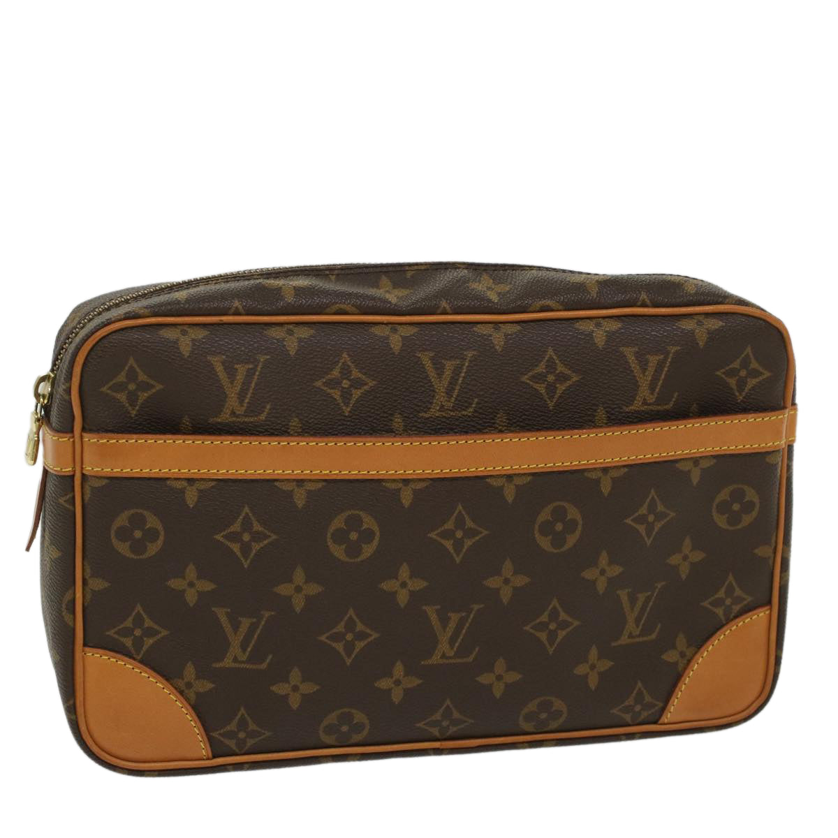 LOUIS VUITTON Monogram Compiegne 28 Clutch Bag M51845 LV 55535