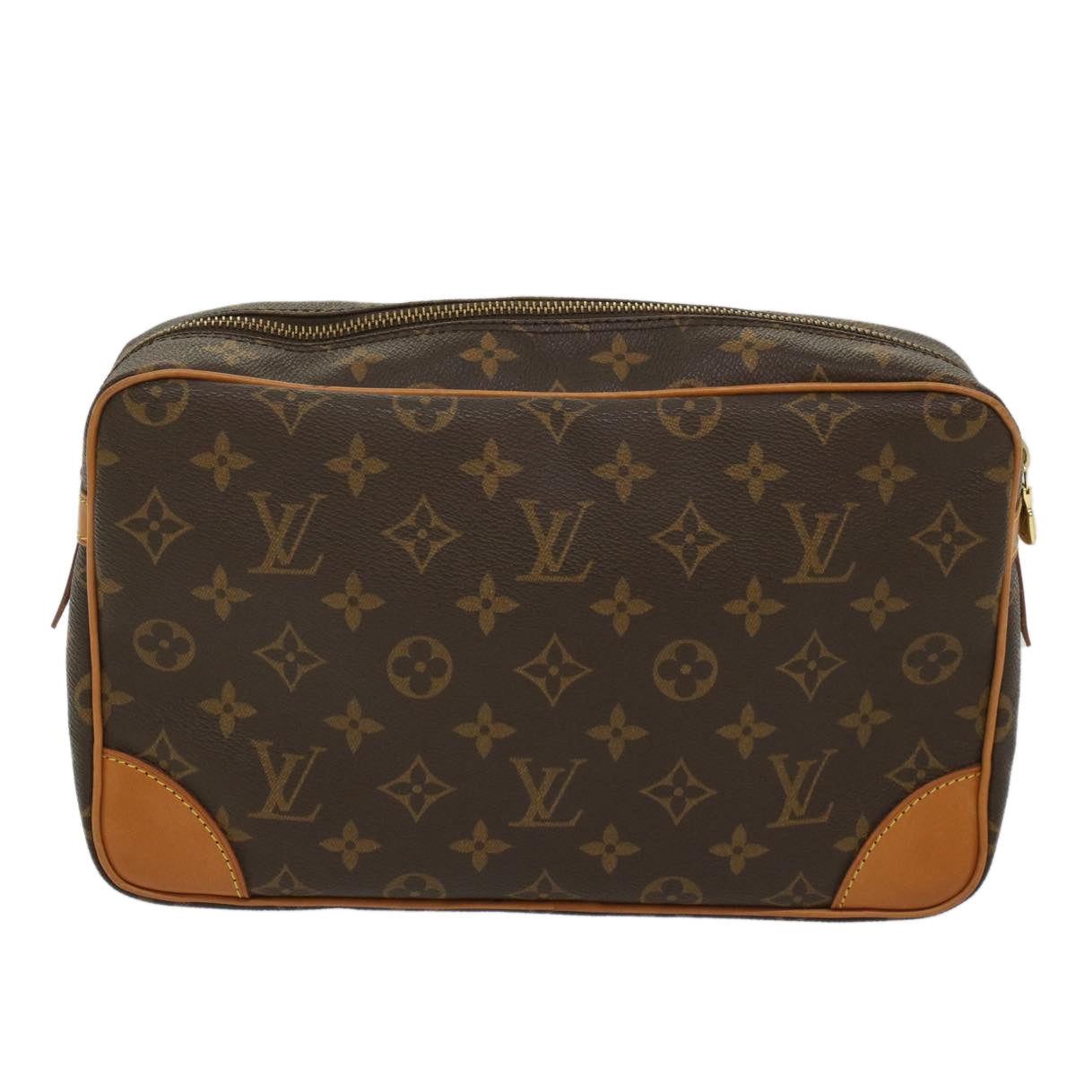 LOUIS VUITTON Monogram Compiegne 28 Clutch Bag M51845 LV 55535