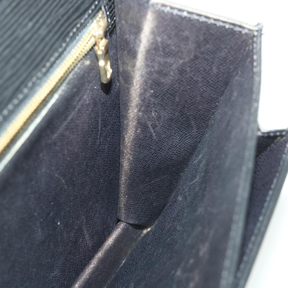 LOUIS VUITTON Epi Serie Dragonne Hand Bag Black M52612 LV 55536