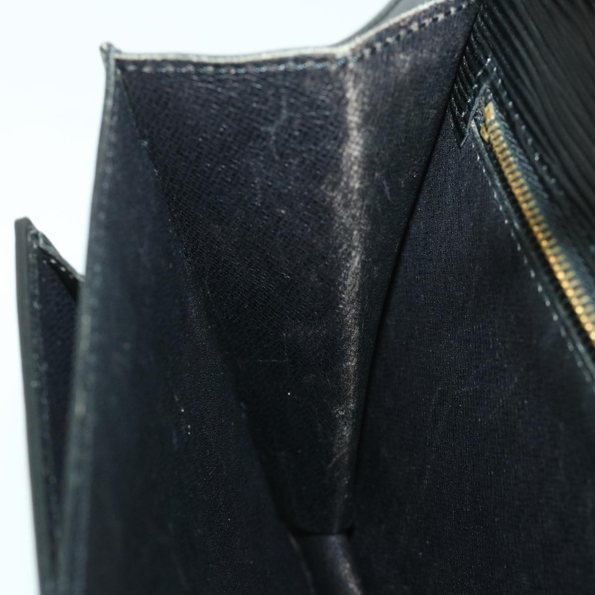LOUIS VUITTON Epi Serie Dragonne Hand Bag Black M52612 LV 55536