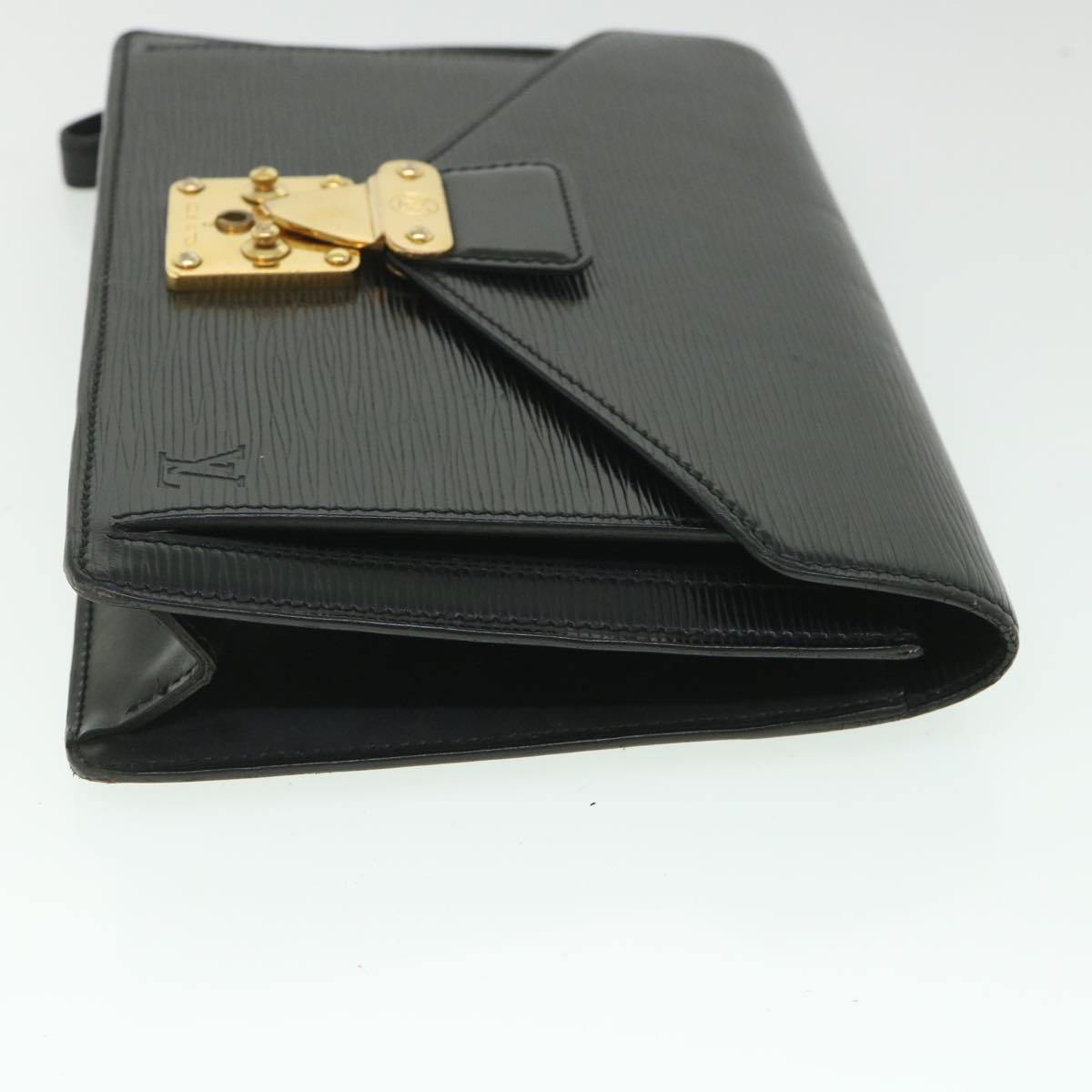 LOUIS VUITTON Epi Serie Dragonne Hand Bag Black M52612 LV 55536