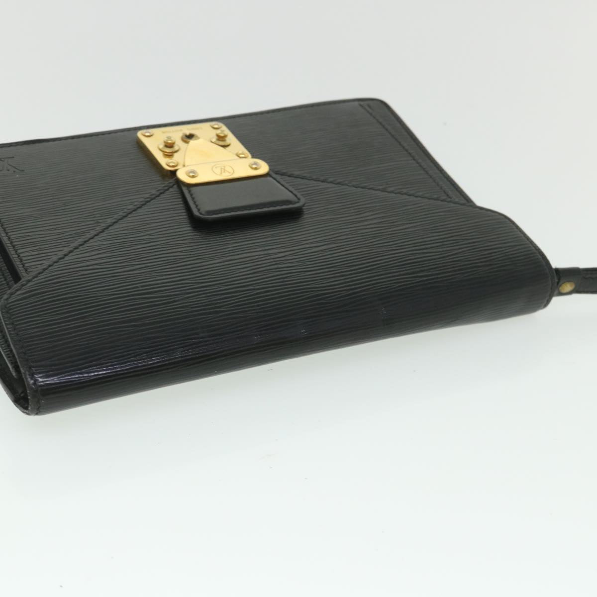 LOUIS VUITTON Epi Serie Dragonne Hand Bag Black M52612 LV 55536