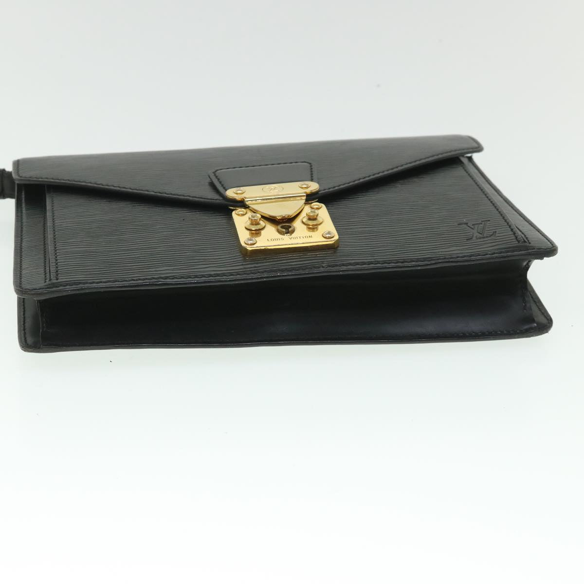 LOUIS VUITTON Epi Serie Dragonne Hand Bag Black M52612 LV 55536