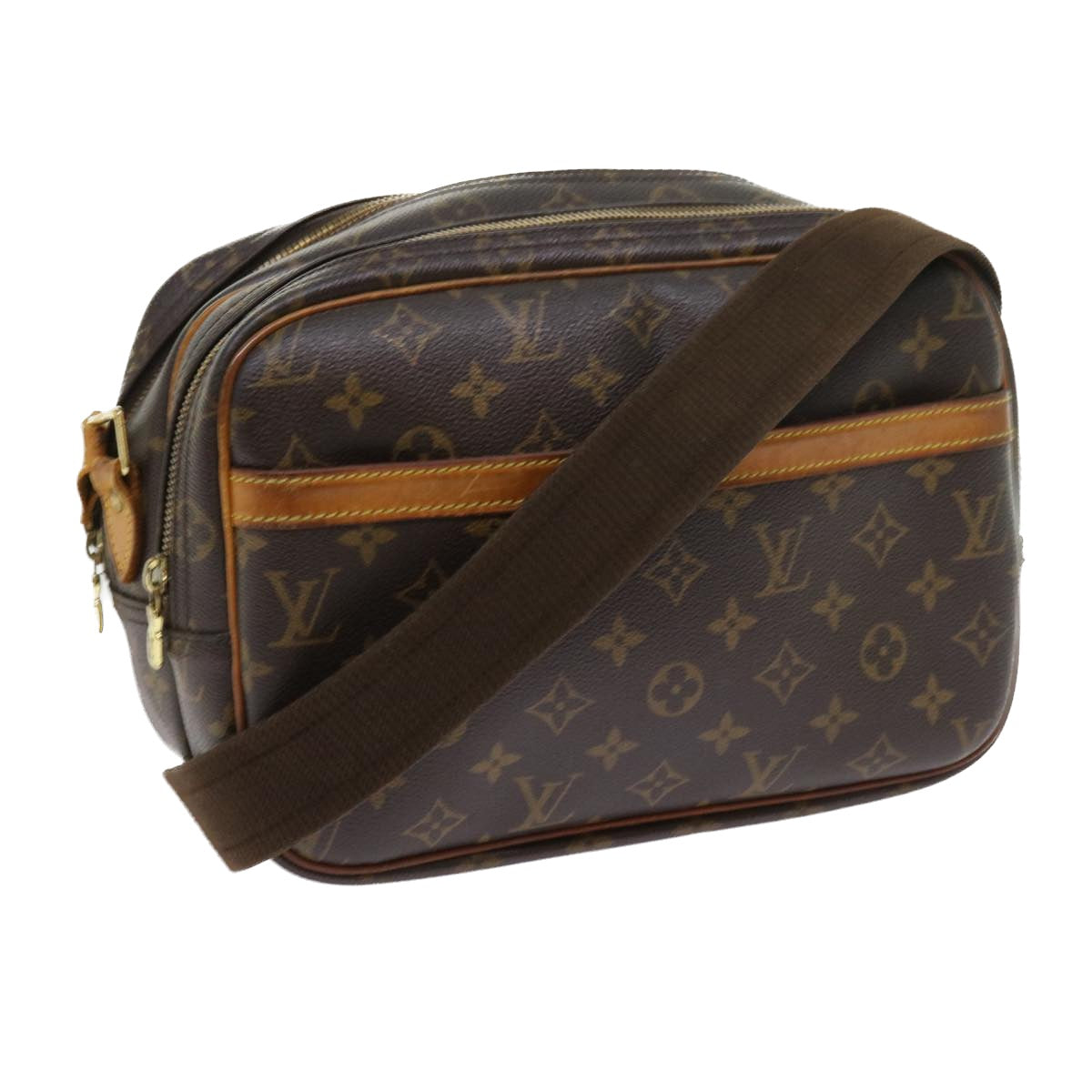 LOUIS VUITTON Monogram Reporter PM Shoulder Bag M45254 LV 55541