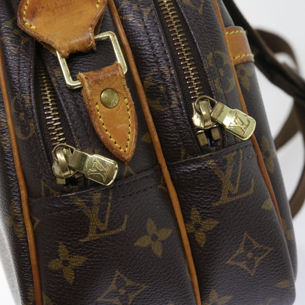 LOUIS VUITTON Monogram Reporter PM Shoulder Bag M45254 LV 55541