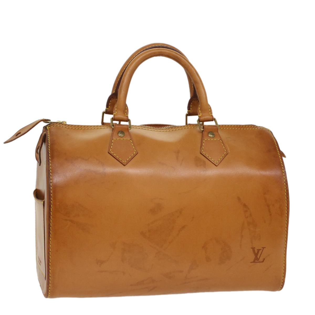 LOUIS VUITTON Nomad Leather Speedy 30 Hand Bag Beige M85392 LV 55551