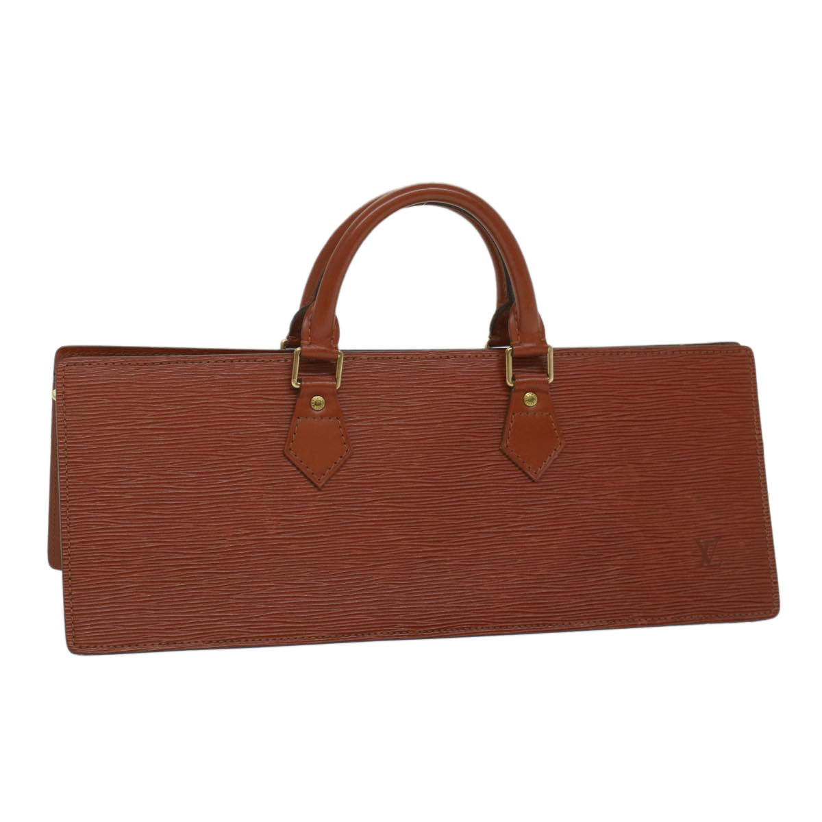 LOUIS VUITTON Epi Sac Triangle Hand Bag Brown M52093 LV 55553