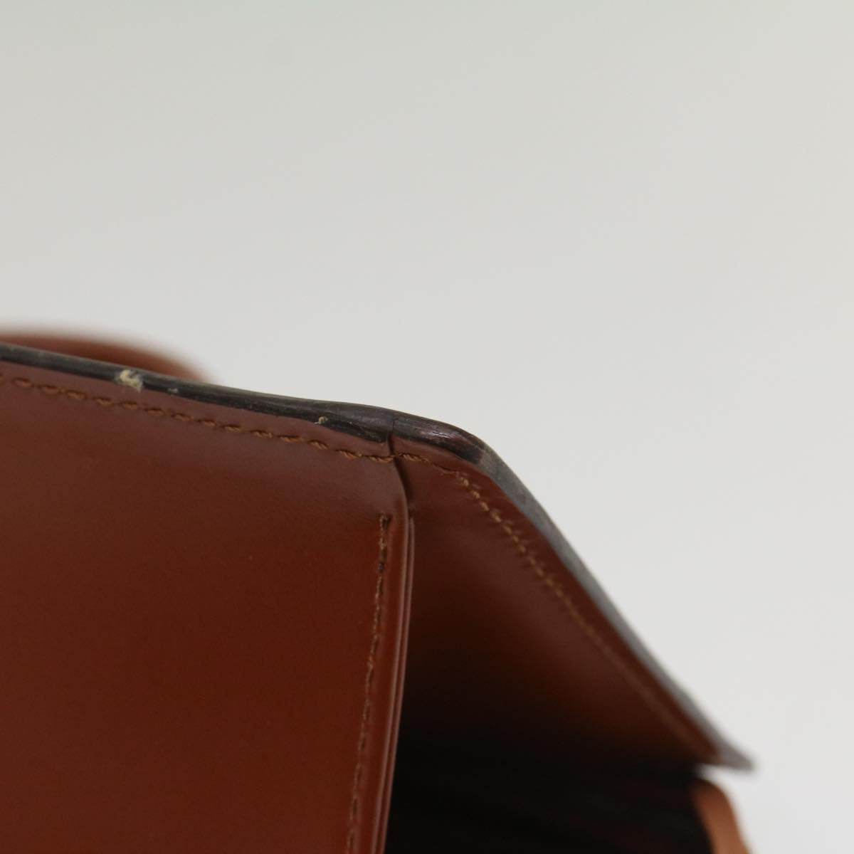 LOUIS VUITTON Epi Sac Triangle Hand Bag Brown M52093 LV 55553