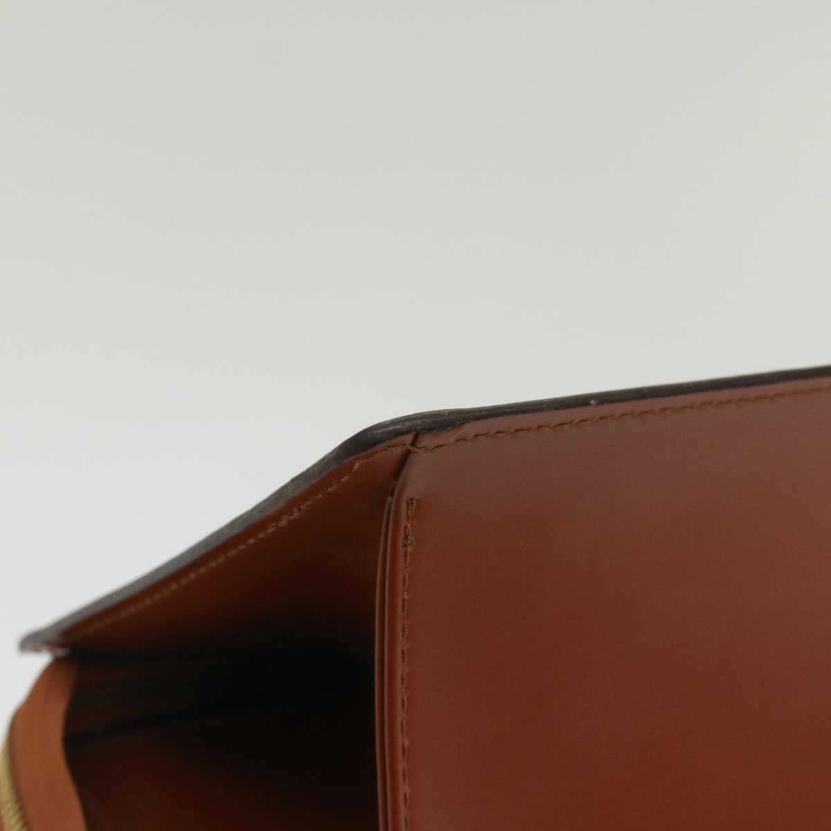LOUIS VUITTON Epi Sac Triangle Hand Bag Brown M52093 LV 55553
