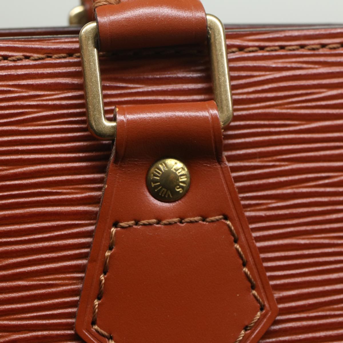 LOUIS VUITTON Epi Sac Triangle Hand Bag Brown M52093 LV 55553