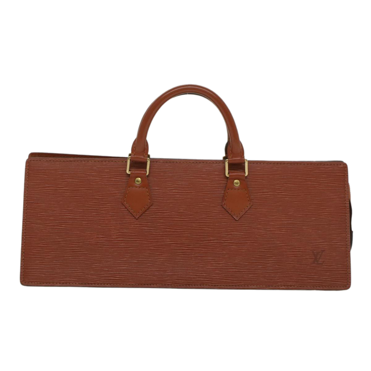 LOUIS VUITTON Epi Sac Triangle Hand Bag Brown M52093 LV 55553