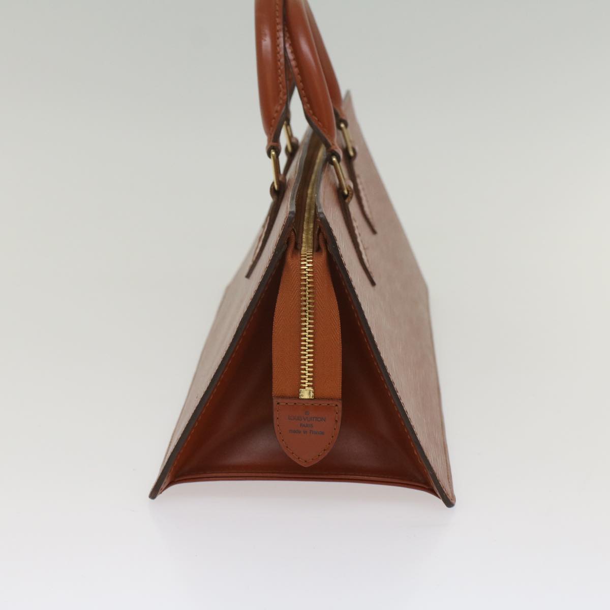 LOUIS VUITTON Epi Sac Triangle Hand Bag Brown M52093 LV 55553