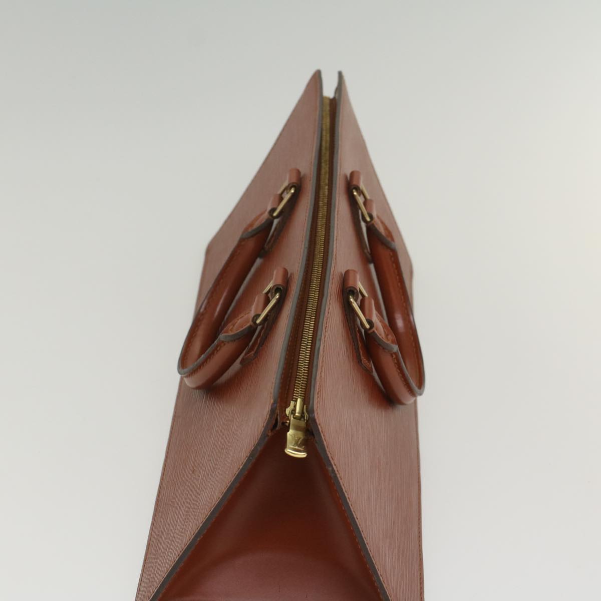 LOUIS VUITTON Epi Sac Triangle Hand Bag Brown M52093 LV 55553