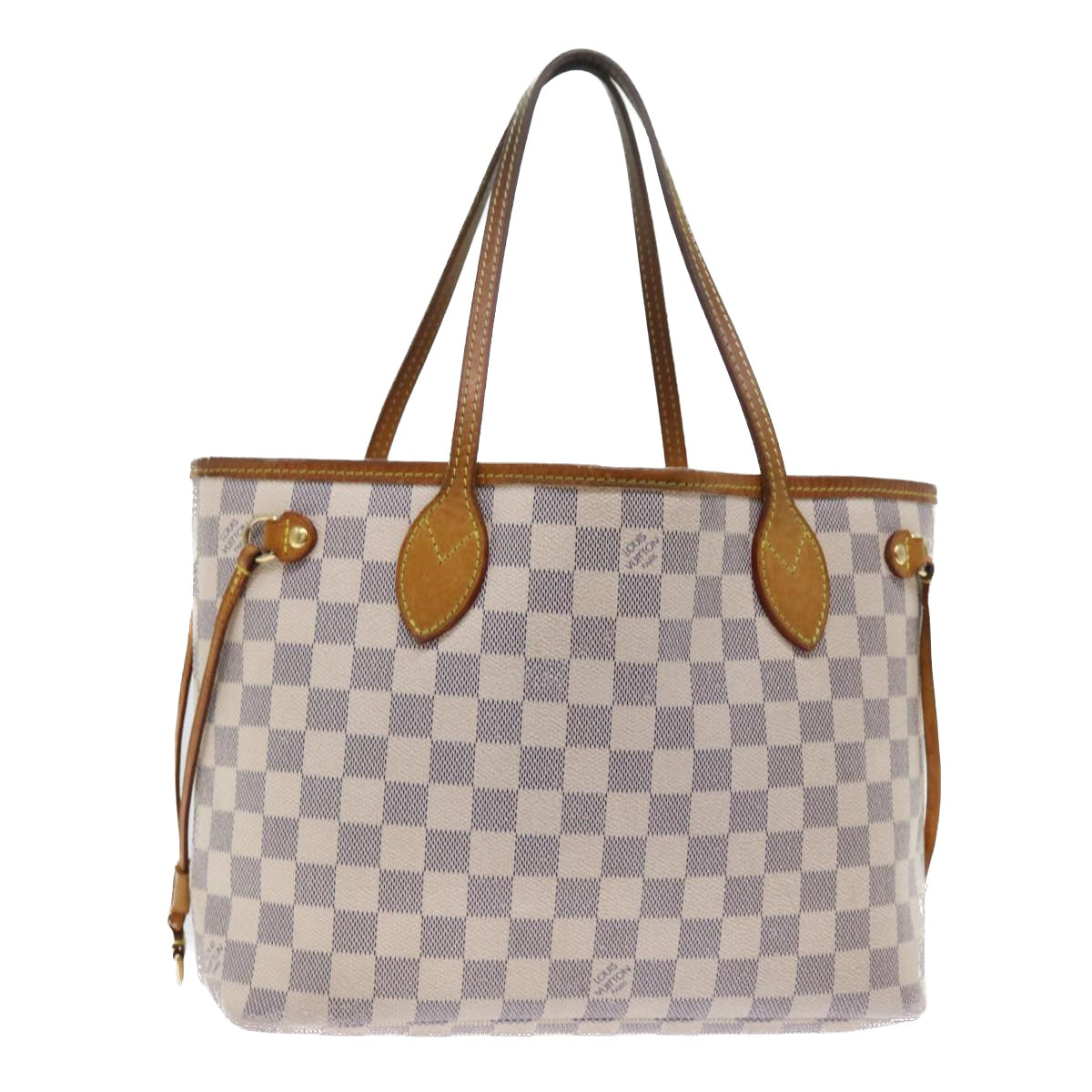 LOUIS VUITTON Damier Azur Neverfull PM Tote Bag N41362 LV 55573