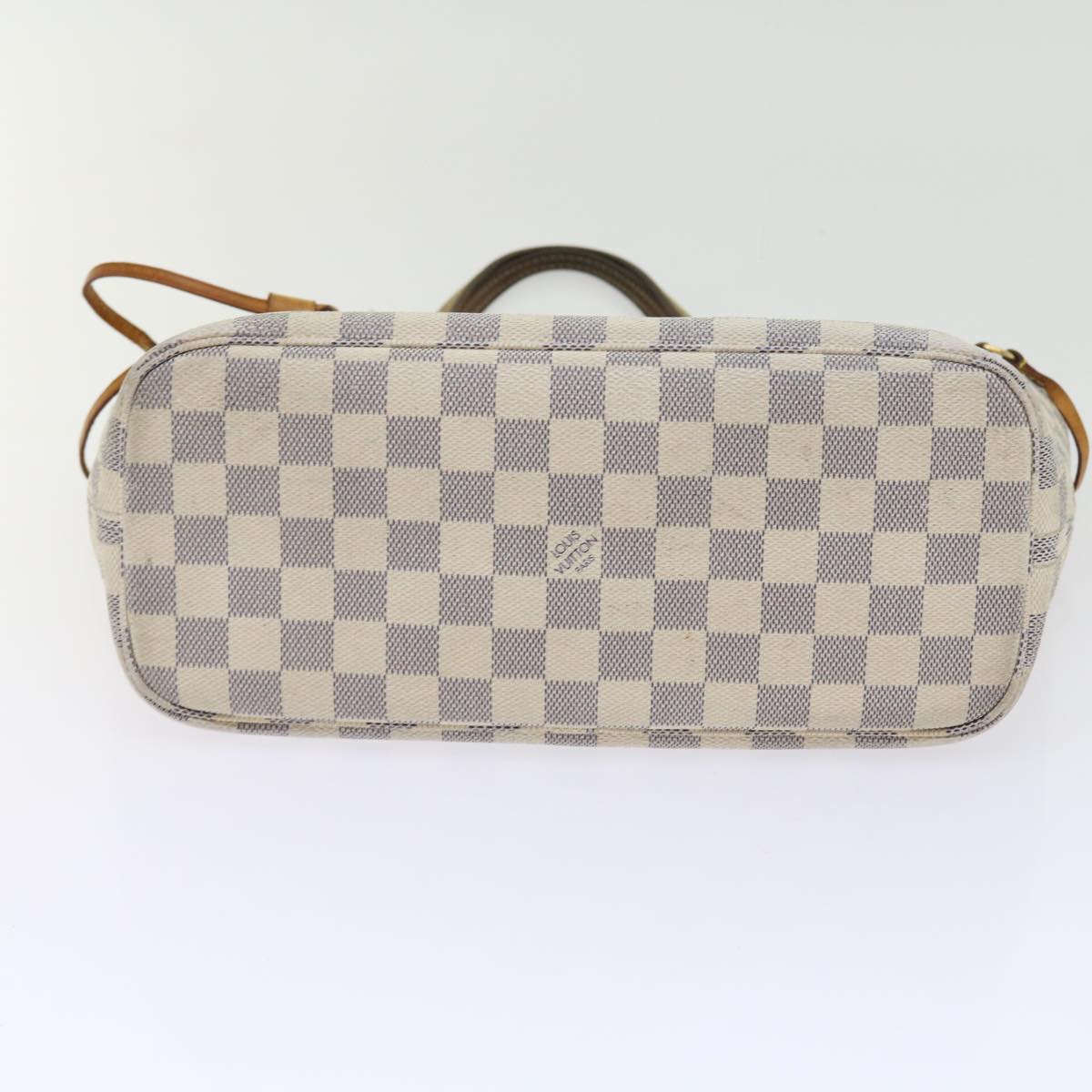 LOUIS VUITTON Damier Azur Neverfull PM Tote Bag N41362 LV 55573