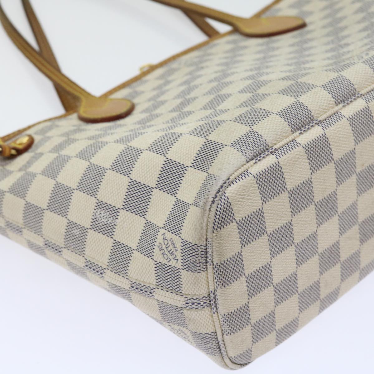 LOUIS VUITTON Damier Azur Neverfull PM Tote Bag N41362 LV 55573
