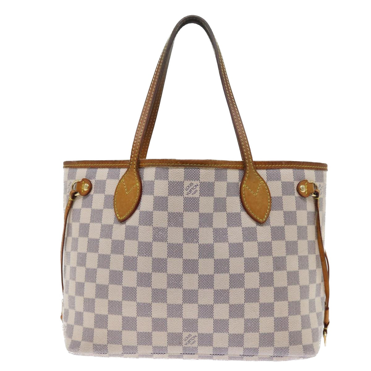 LOUIS VUITTON Damier Azur Neverfull PM Tote Bag N41362 LV 55573
