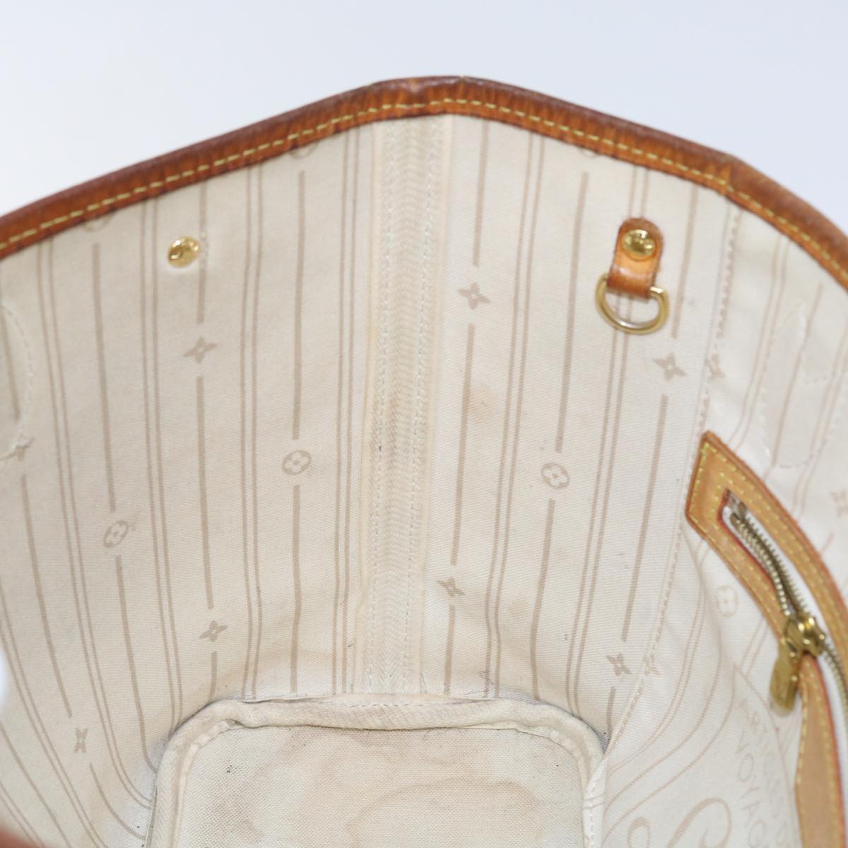LOUIS VUITTON Damier Azur Neverfull PM Tote Bag N41362 LV 55573