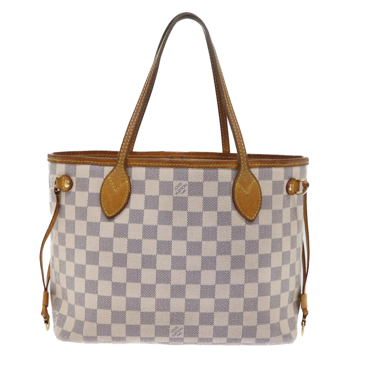 LOUIS VUITTON Damier Azur Neverfull PM Tote Bag N41362 LV 55573