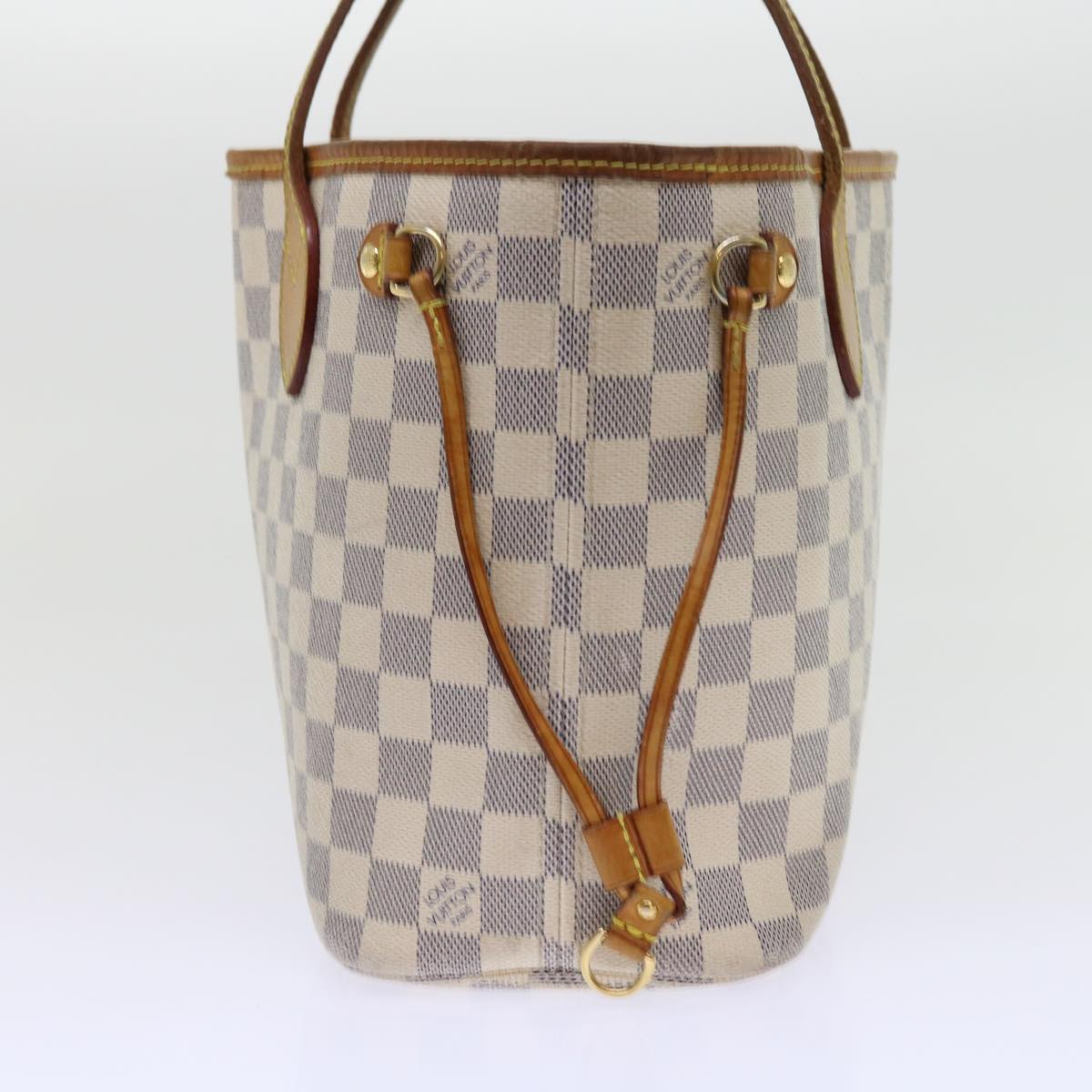 LOUIS VUITTON Damier Azur Neverfull PM Tote Bag N41362 LV 55573