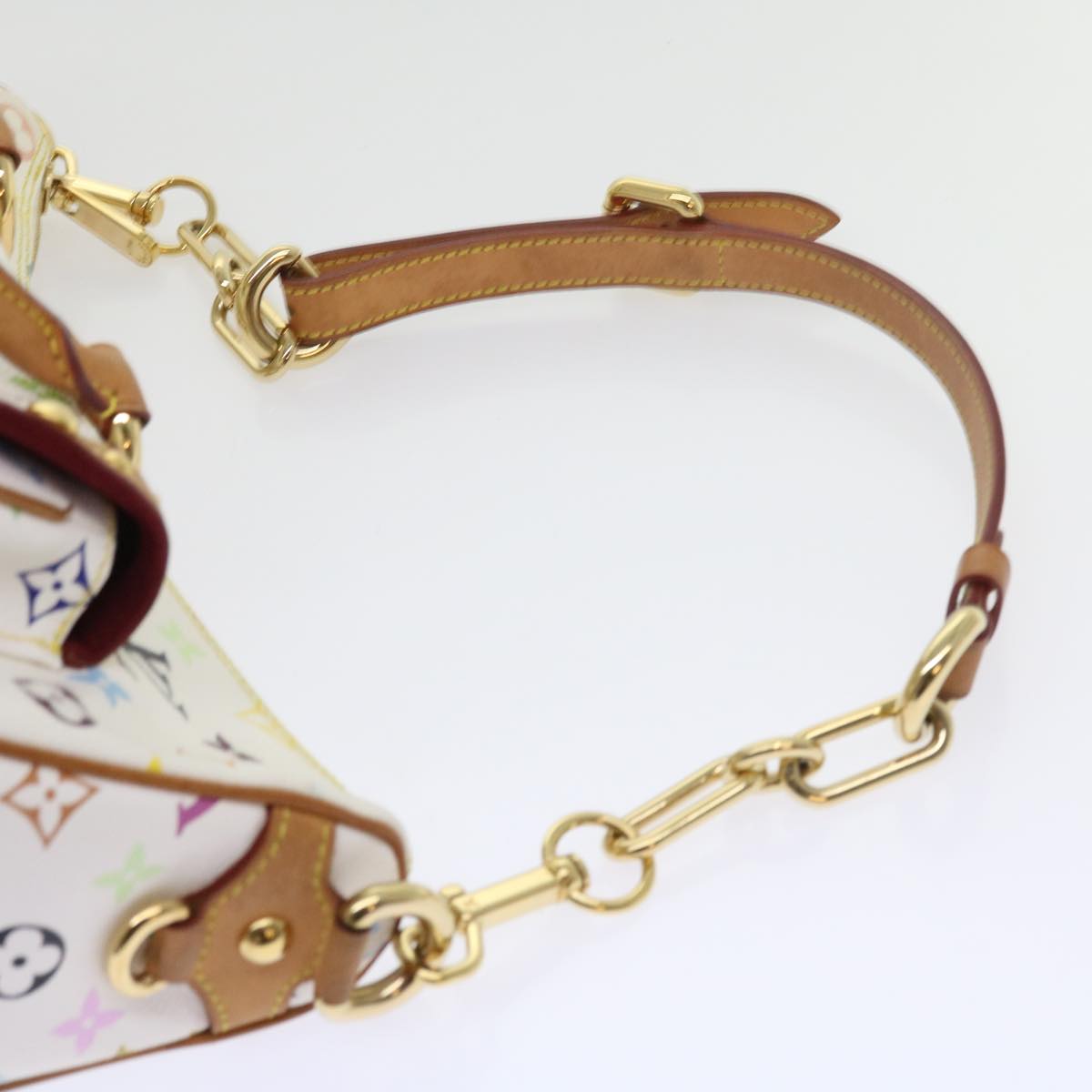 LOUIS VUITTON Monogram Multicolor Rita Hand Bag 2way White M40125 LV 55579A