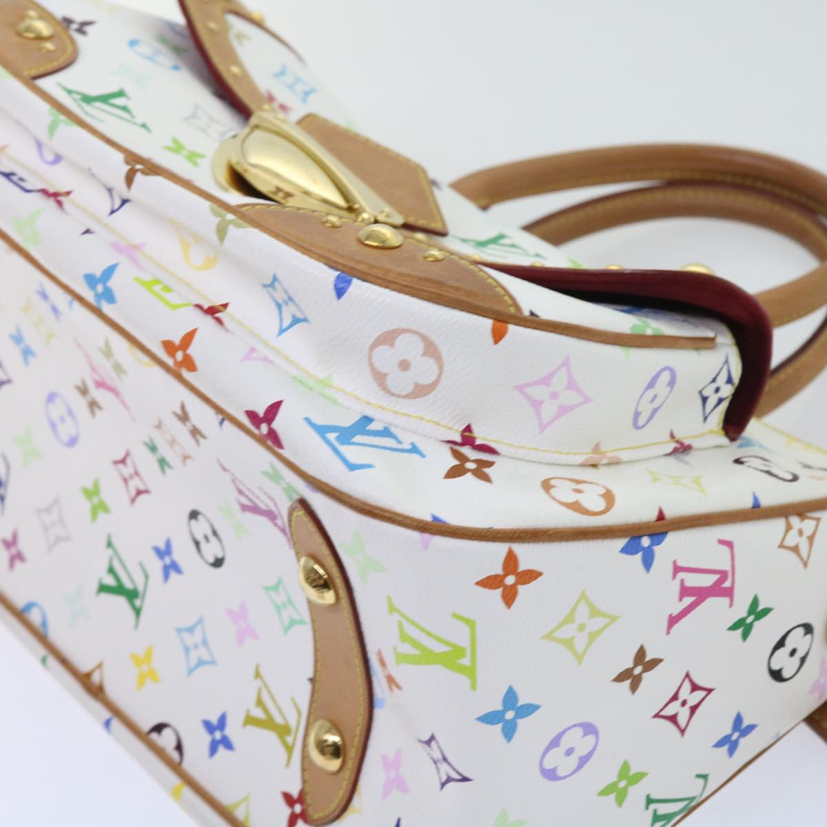 LOUIS VUITTON Monogram Multicolor Rita Hand Bag 2way White M40125 LV 55579A