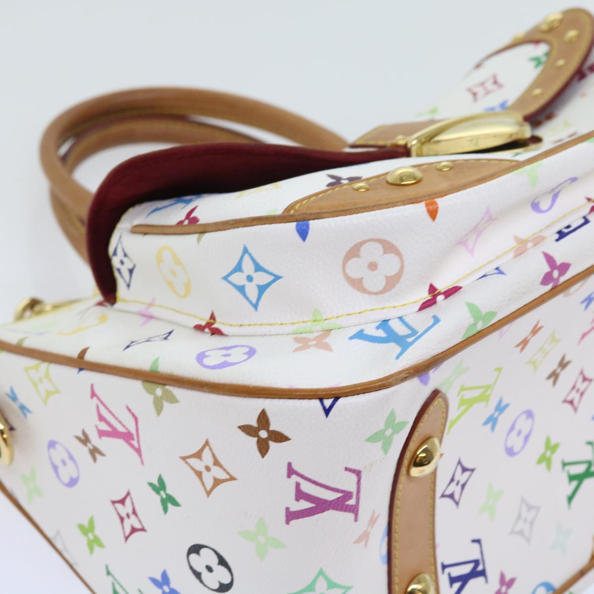 LOUIS VUITTON Monogram Multicolor Rita Hand Bag 2way White M40125 LV 55579A