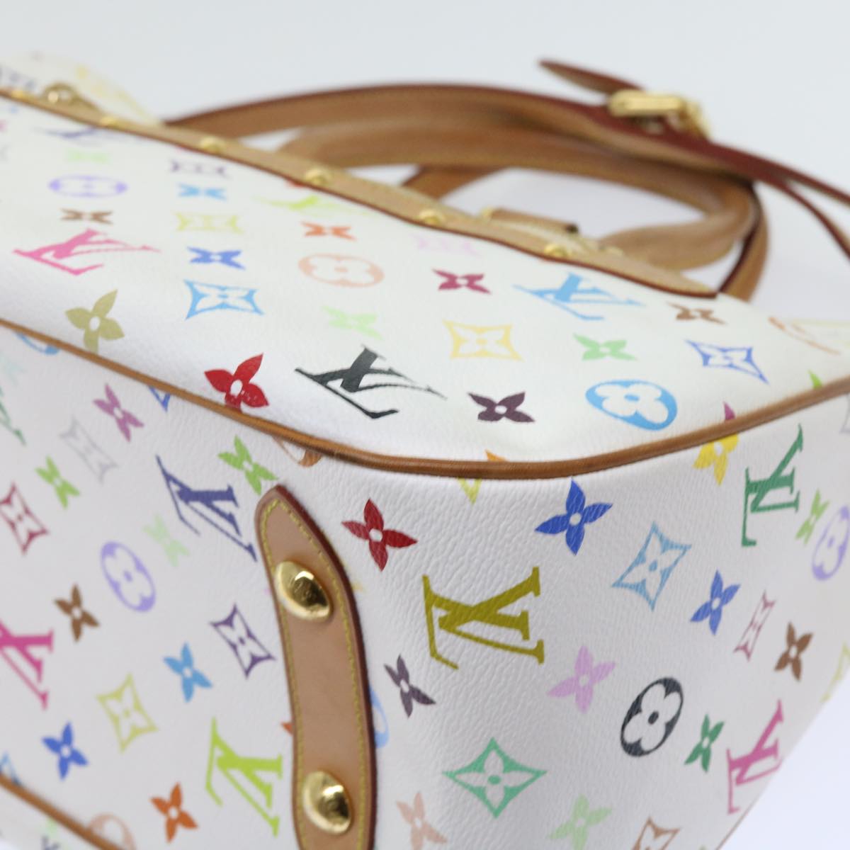 LOUIS VUITTON Monogram Multicolor Rita Hand Bag 2way White M40125 LV 55579A