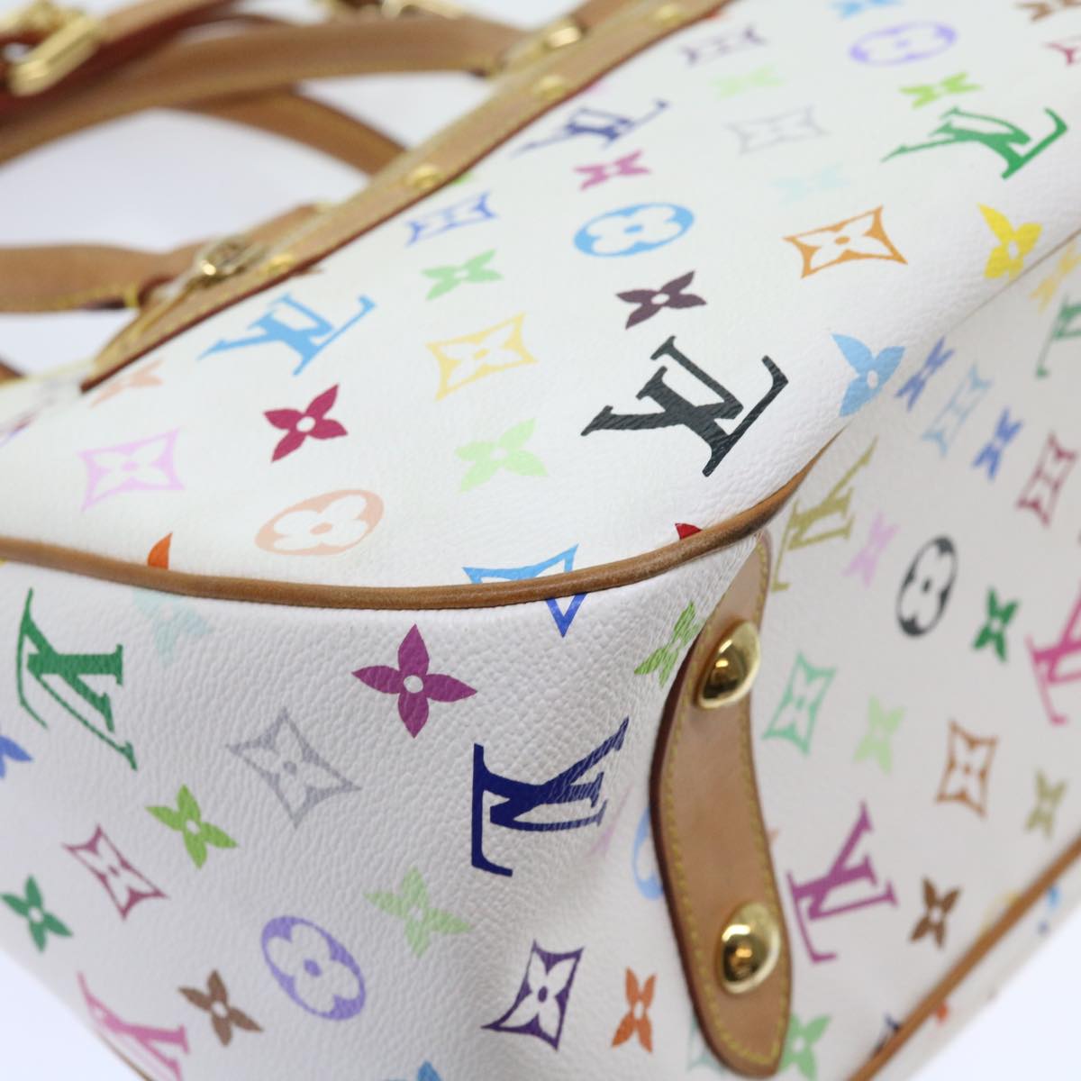 LOUIS VUITTON Monogram Multicolor Rita Hand Bag 2way White M40125 LV 55579A
