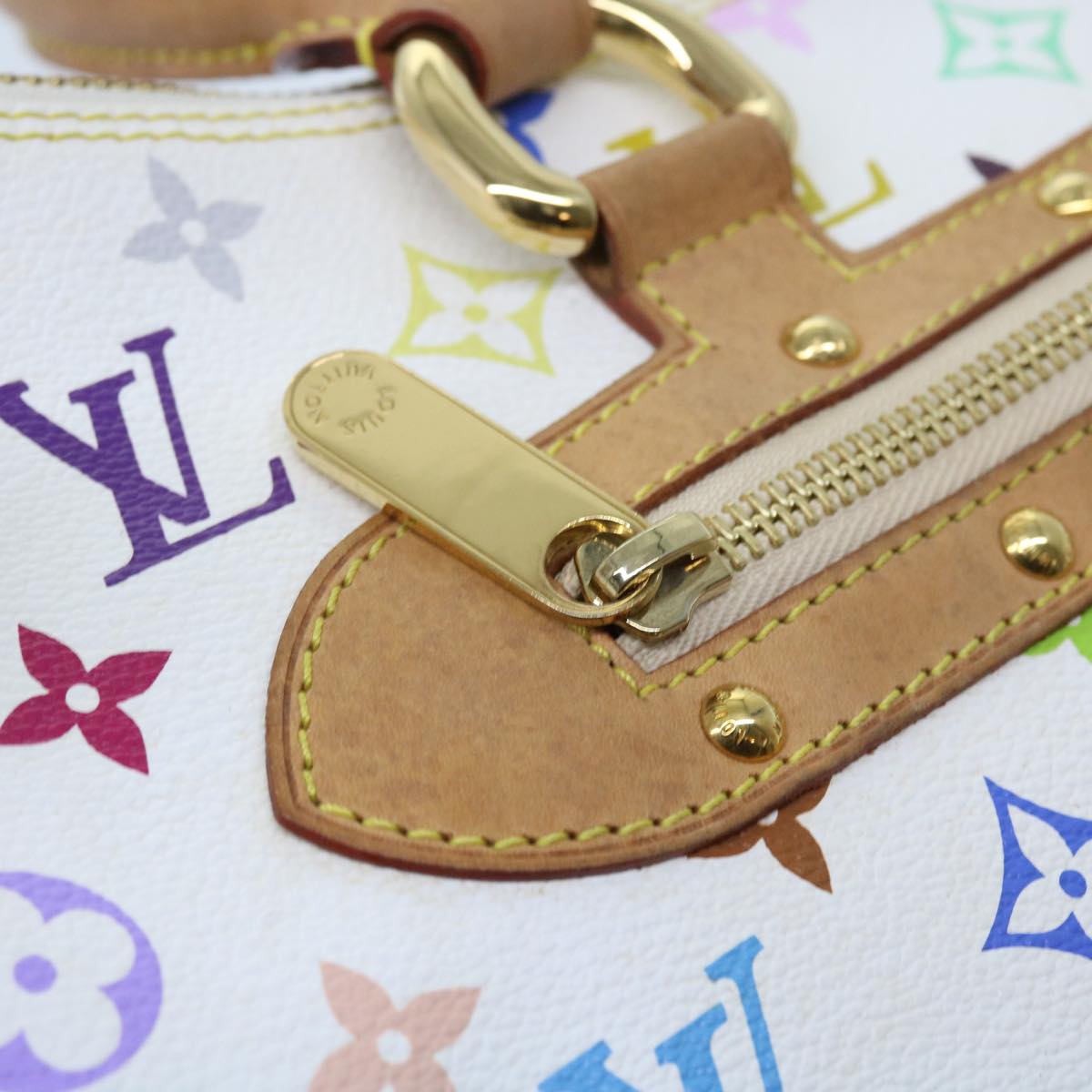 LOUIS VUITTON Monogram Multicolor Rita Hand Bag 2way White M40125 LV 55579A