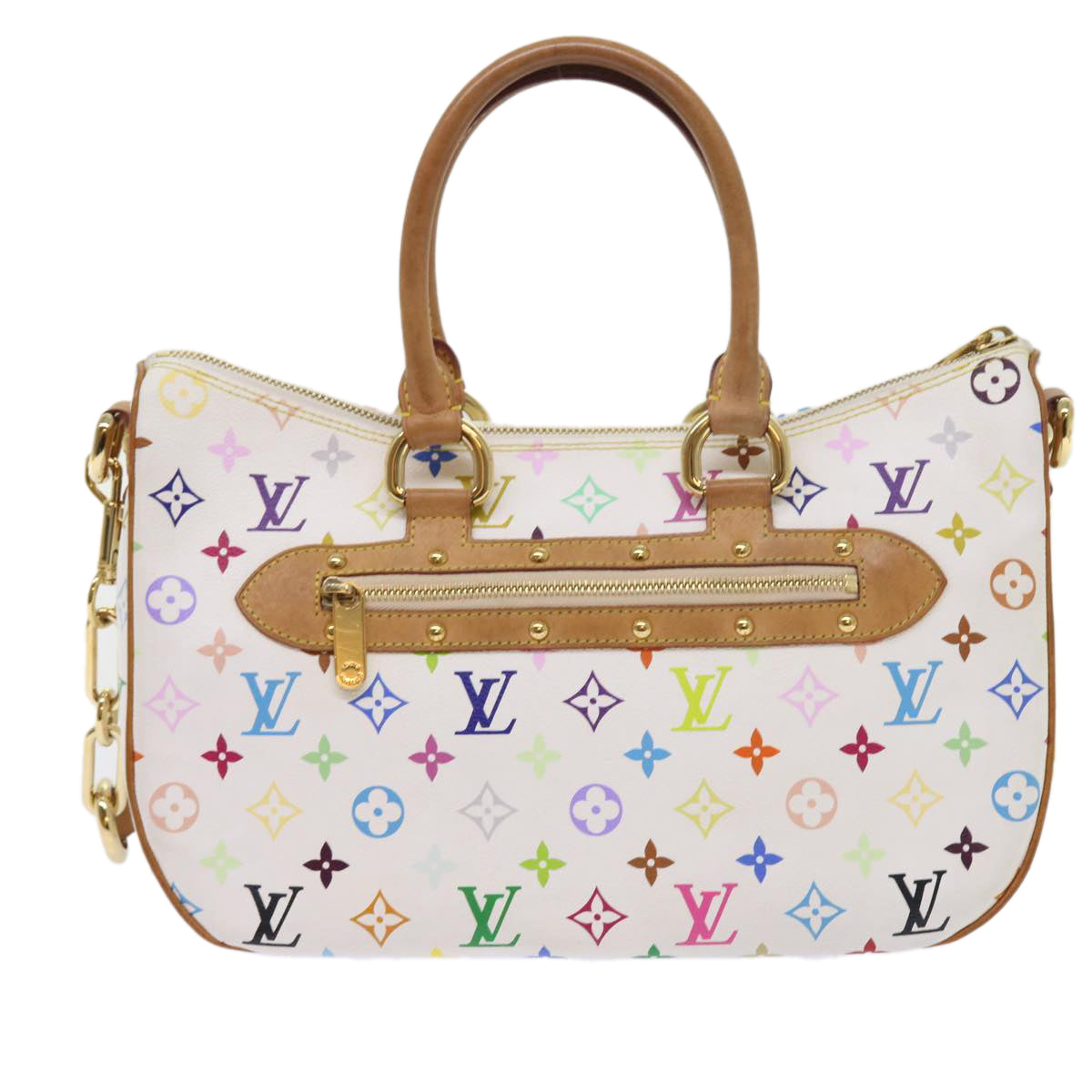 LOUIS VUITTON Monogram Multicolor Rita Hand Bag 2way White M40125 LV 55579A