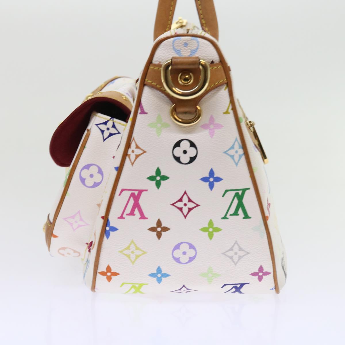 LOUIS VUITTON Monogram Multicolor Rita Hand Bag 2way White M40125 LV 55579A
