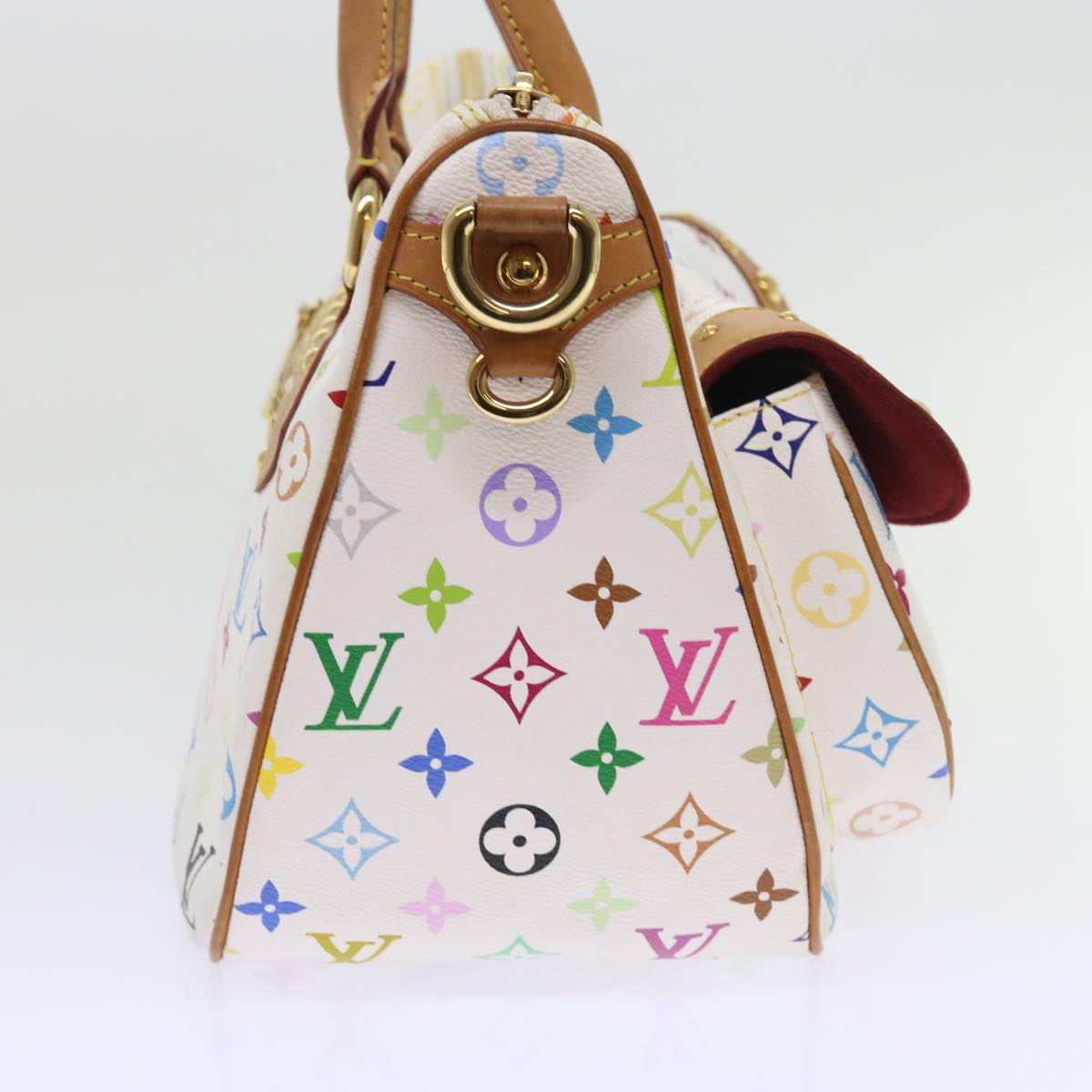 LOUIS VUITTON Monogram Multicolor Rita Hand Bag 2way White M40125 LV 55579A