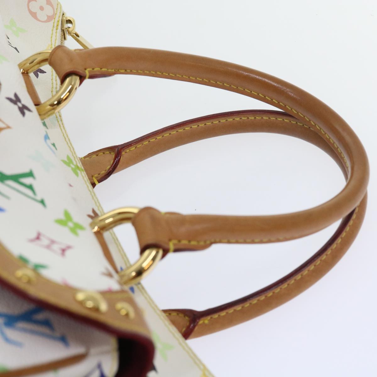 LOUIS VUITTON Monogram Multicolor Rita Hand Bag 2way White M40125 LV 55579A