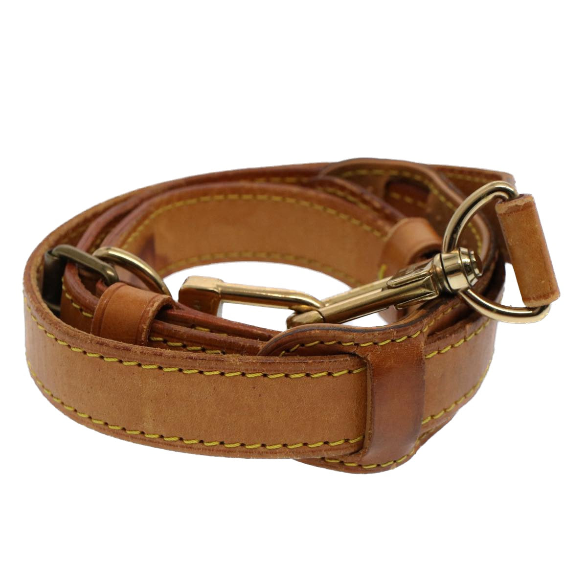 LOUIS VUITTON Adjustable Shoulder Strap Leather 30.7""-38.6"" Beige 55583