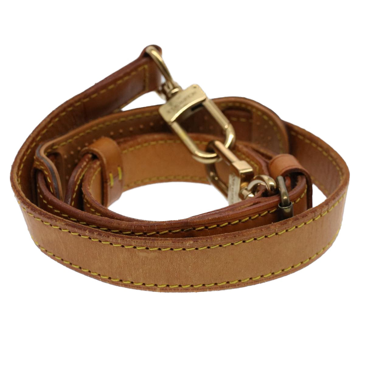 LOUIS VUITTON Adjustable Shoulder Strap Leather 30.7""-38.6"" Beige 55583