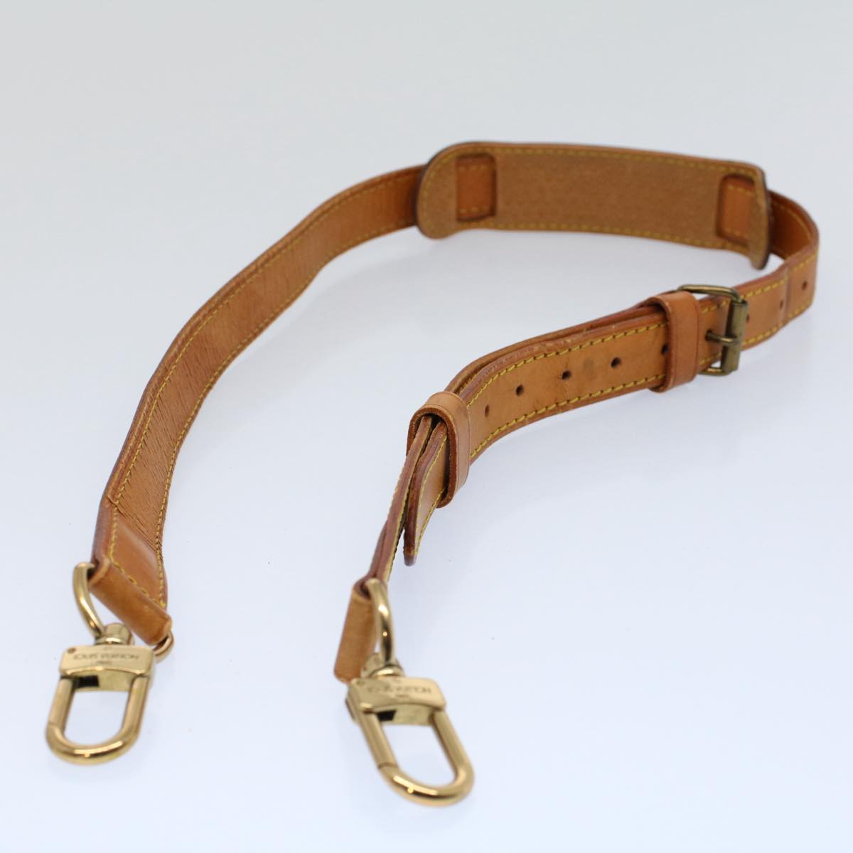 LOUIS VUITTON Adjustable Shoulder Strap Leather 30.7""-38.6"" Beige 55583