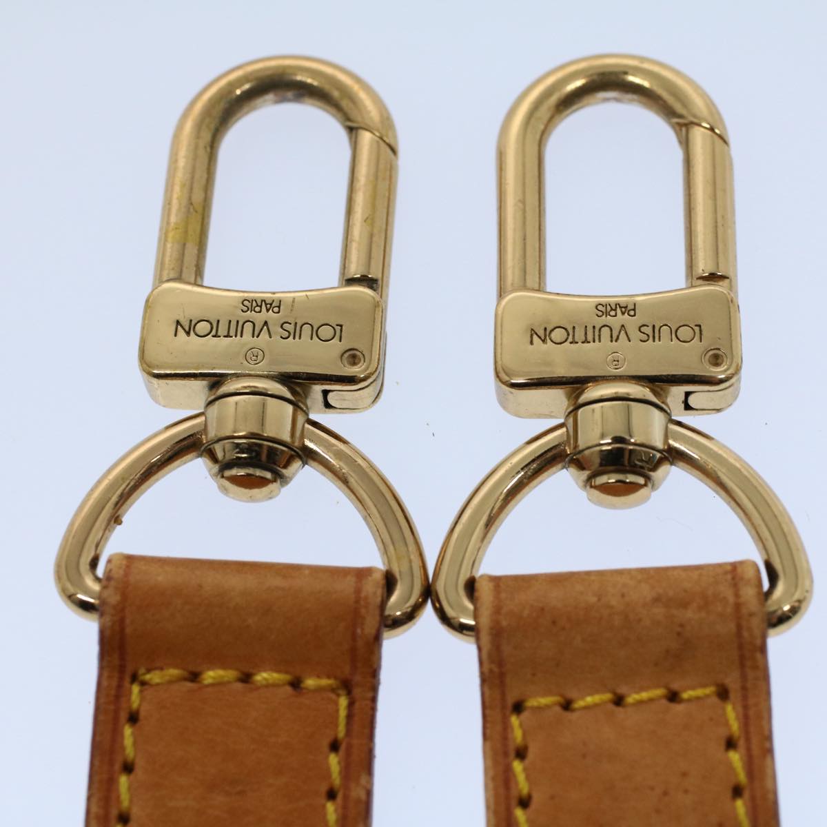 LOUIS VUITTON Adjustable Shoulder Strap Leather 30.7""-38.6"" Beige 55583