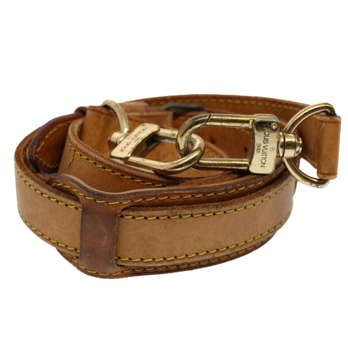 LOUIS VUITTON Adjustable Shoulder Strap Leather 32.7""-40.2"" Beige 55584