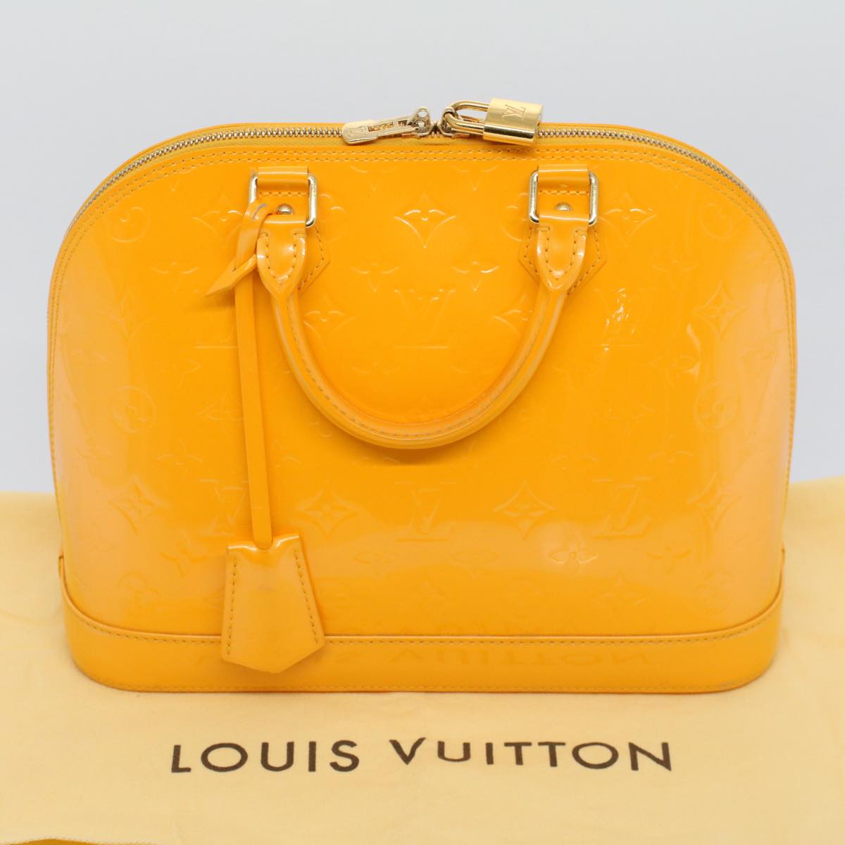 LOUIS VUITTON Monogram Vernis Alma PM Hand Bag Jone Passion M91695 LV 55601