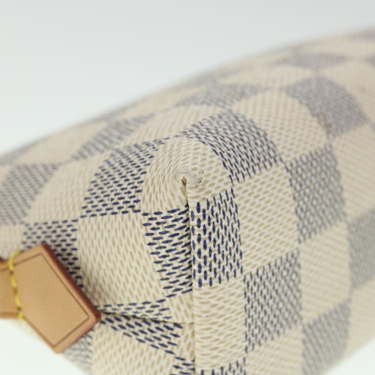 LOUIS VUITTON Damier Azur Pochette Cosmetic PM Pouch N60024 LV 55602