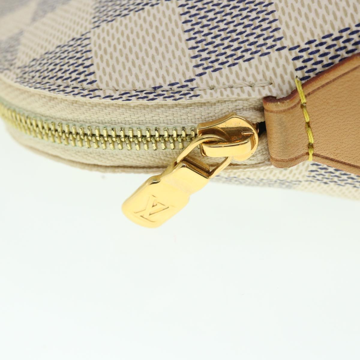 LOUIS VUITTON Damier Azur Pochette Cosmetic PM Pouch N60024 LV 55602