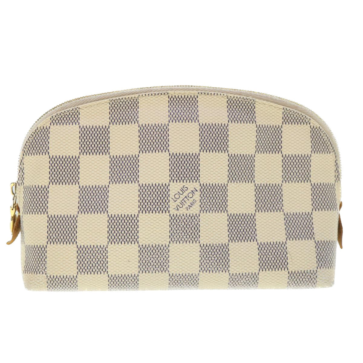 LOUIS VUITTON Damier Azur Pochette Cosmetic PM Pouch N60024 LV 55603