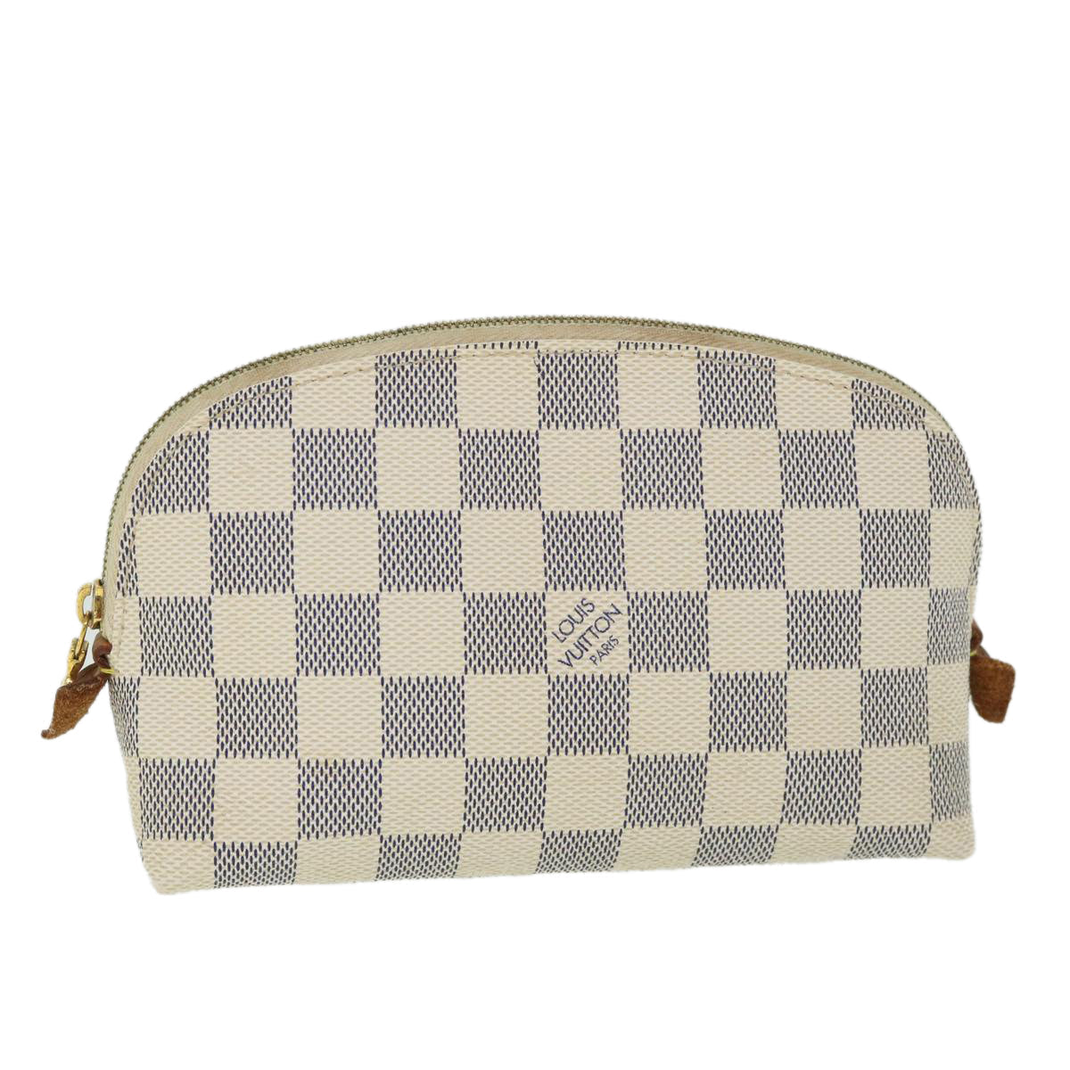LOUIS VUITTON Damier Azur Pochette Cosmetic PM Pouch N60024 LV 55604
