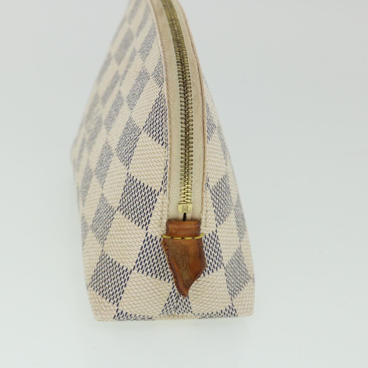 LOUIS VUITTON Damier Azur Pochette Cosmetic PM Pouch N60024 LV 55604