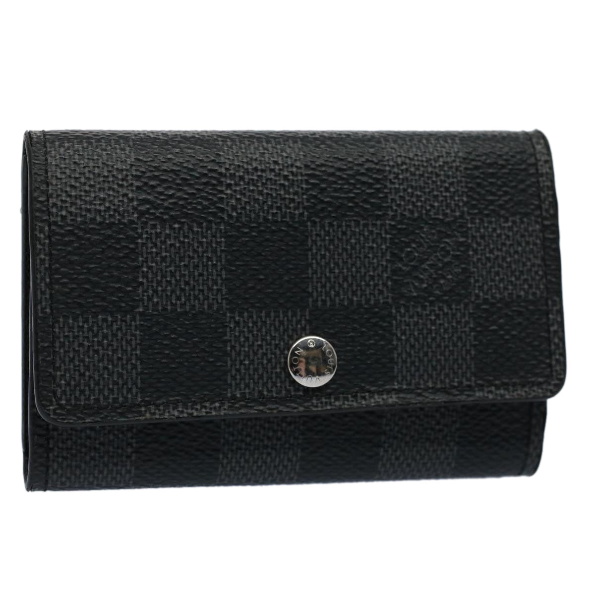 LOUIS VUITTON Damier Graphite Multi Cles 6 Key Case N62662 LV 55615