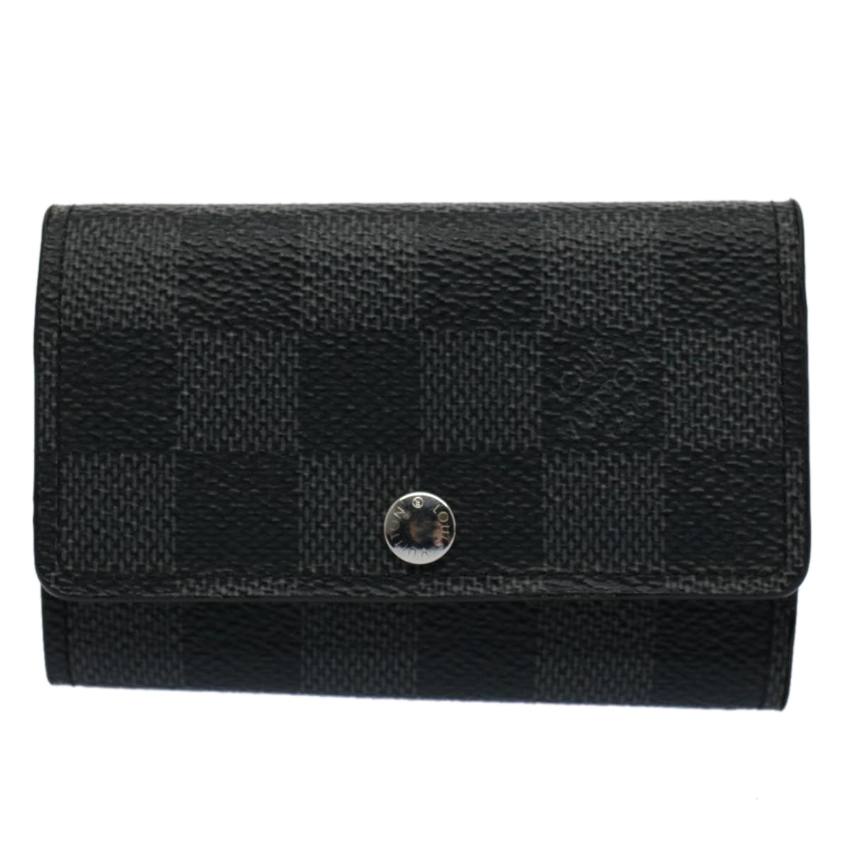 LOUIS VUITTON Damier Graphite Multi Cles 6 Key Case N62662 LV 55615