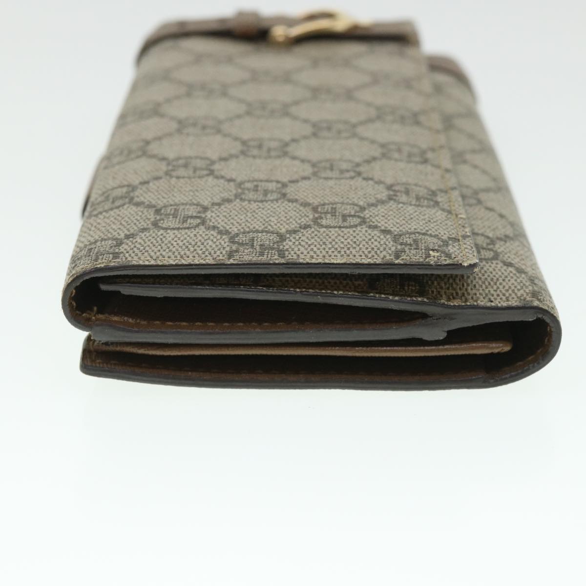 Luxury Gucci GG Canvas Long Wallet PVC Leather Beige 309754  55618