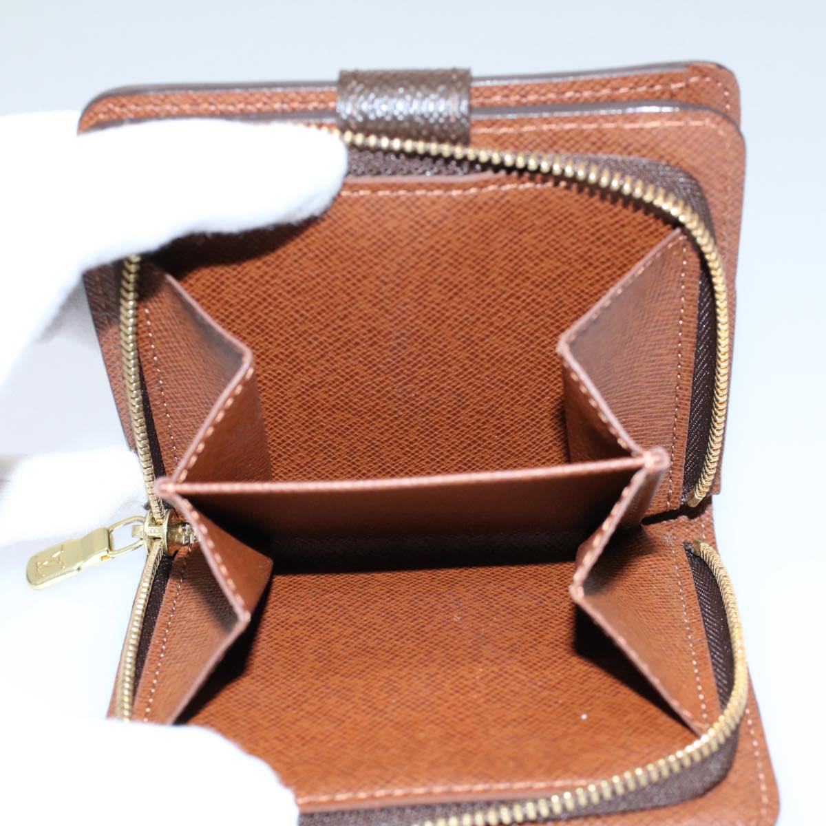 LOUIS VUITTON Monogram Compact Zip Wallet M61667 LV 55620A